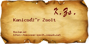 Kanicsár Zsolt névjegykártya
